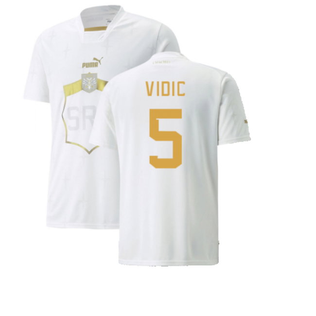 2022-2023 Serbia Away Shirt (VIDIC 5)-SoccerKits Hub | Buy Soccer Jerseys Online
